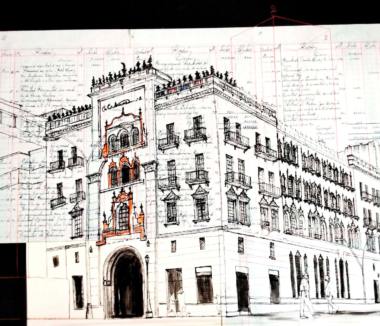 Old Tobacco Mill Cali Drawing, 2024