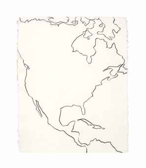 Map: Outline of North America , C.1981