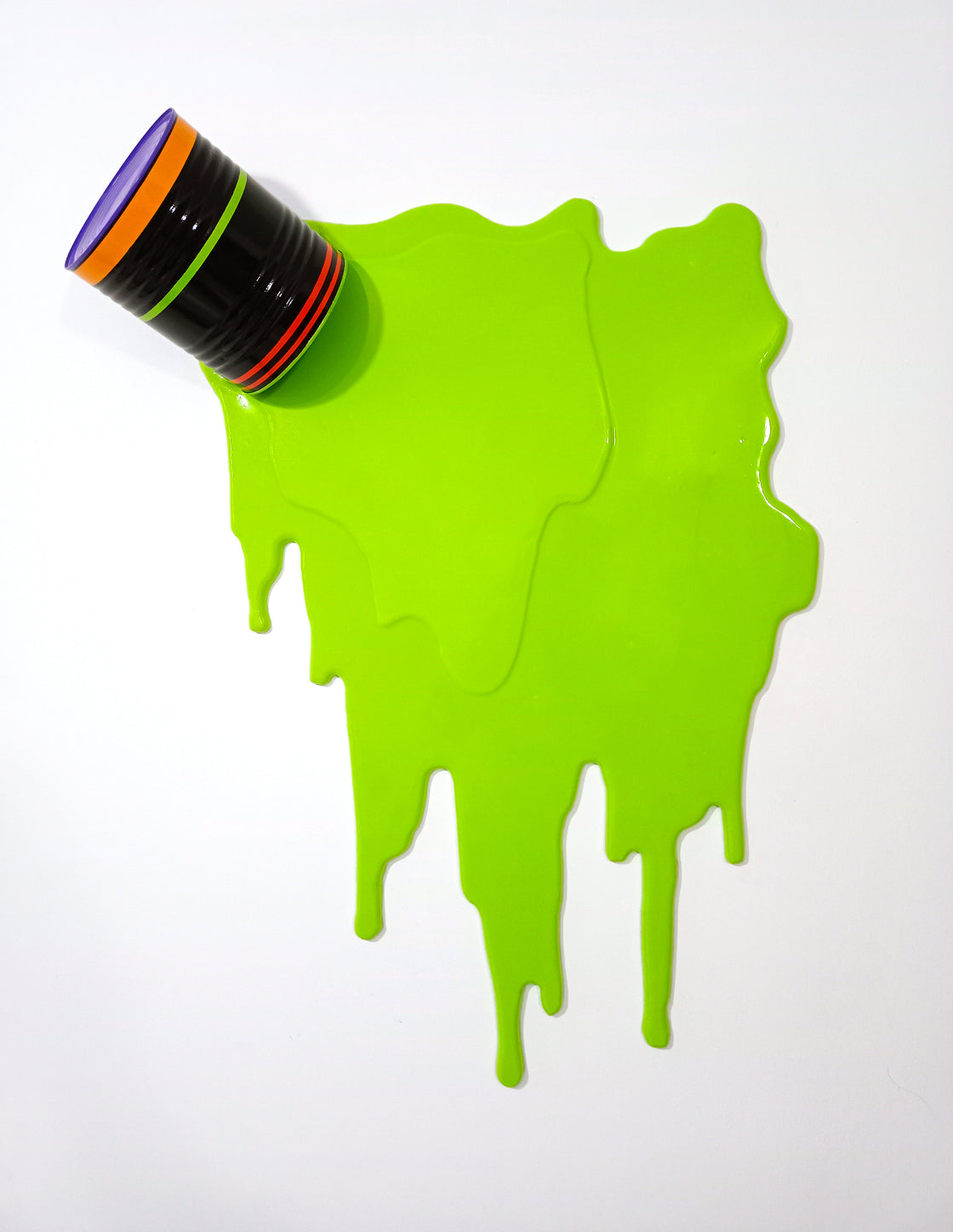 Untitled green from the series “Don't cry over spill painting”, 2022