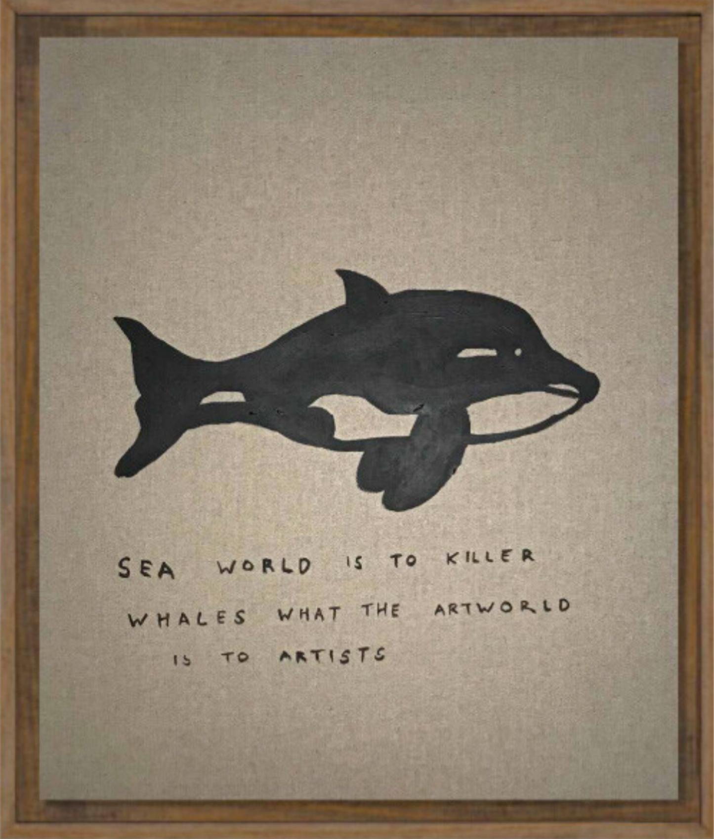 Sea World is to killer whales what the artworld is to artists, 2021