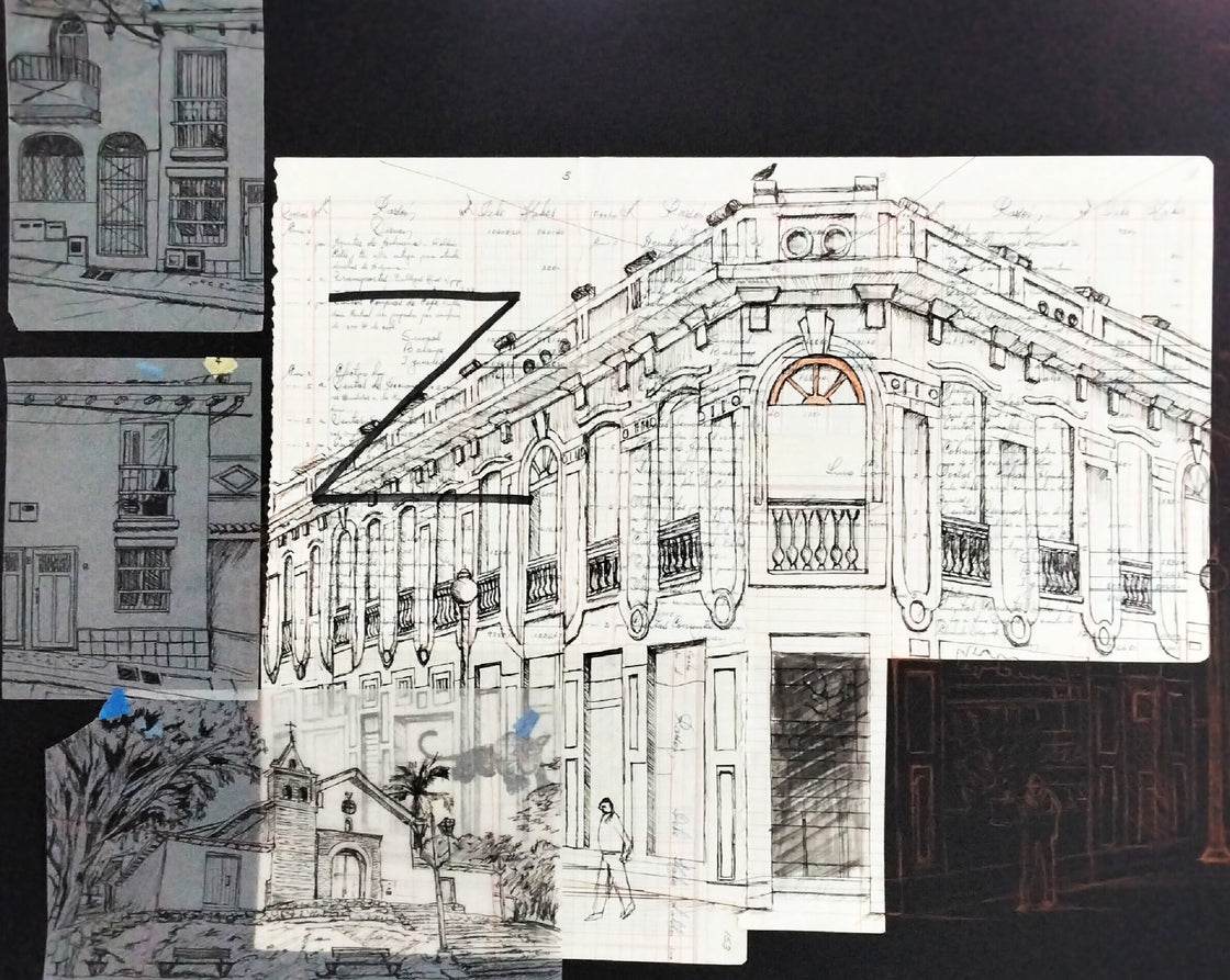 Cali center building drawing / Dibujo edificio centro Cali, 2024